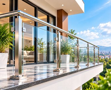 Balcony SS Glass Railing